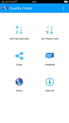 Country Codes android App screenshot 2